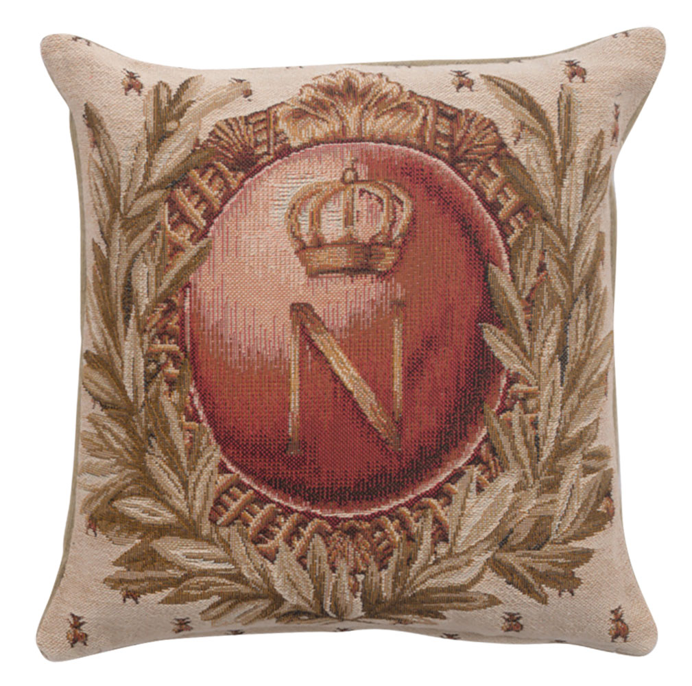 Throw Pillow Cover - Empire Napoleon I - Tapestry Woven Cushion Cover 14x14 in
