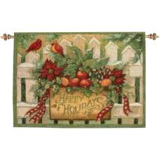 Happy Holiday Fine Art Tapestry