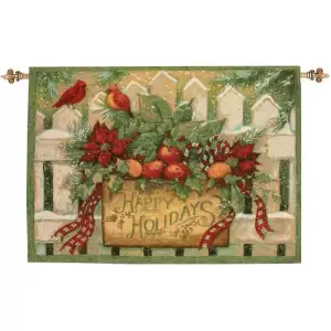 Happy Holiday Wall Tapestry