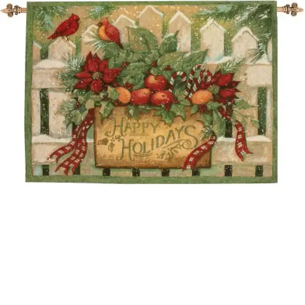 Happy Holiday Wall Tapestry