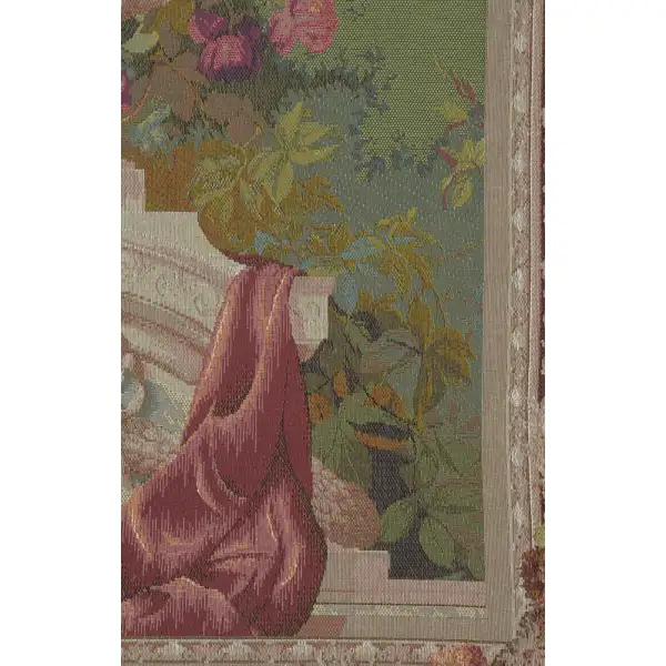 Ornamental Floral  French Wall Tapestry Floral & Still Life Tapestries
