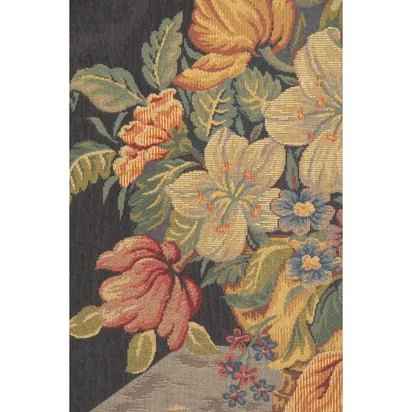 Panier de Fleurs fond Bleu French Tapestry Decorative Floral Tapestries