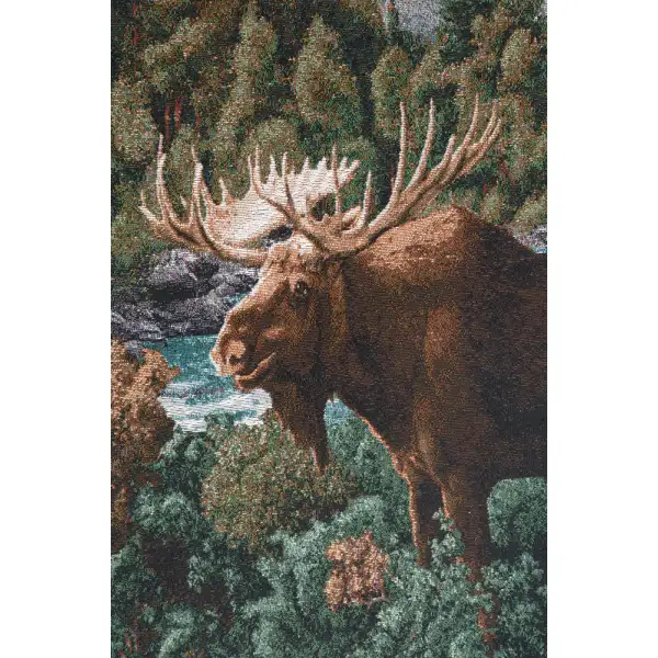Moose Lake  Fine Art Tapestry Animal & Wildlife Tapestries