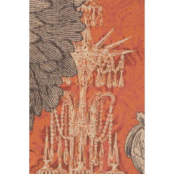 Le Grand Lustre Orange French Wall Tapestry Contemporary Tapestry