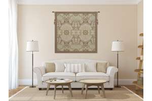 Belgian Medallion Square Belgian Tapestry Wall Hanging