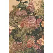 Floral Congregation Beige Belgian Tapestry Wall Hanging - 39 in. x 38 in. cotton/viscose/Polyamide by James Lee | Close Up 1