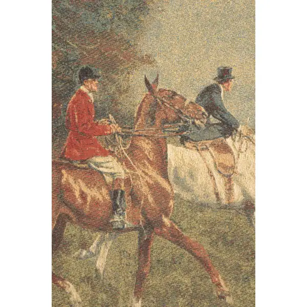 Equestrian Chase Belgian Tapestry Wall Hanging Equestrian