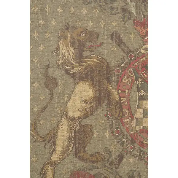 Blason Norfolk Green Square Belgian TapestryChenille Tapestries