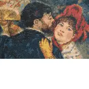 Danse A La Campagne Belgian Cushion Cover - 13 in. x 13 in. Cotton/Viscose/Polyester by Pierre- Auguste Renoir | Close Up 2