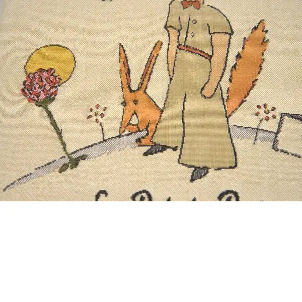 The Little Prince I Belgian Cushion Cover - 14 in. x 14 in. Cotton/Viscose/Polyester by Antoine de Saint-Exupery | Close Up 2
