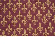 Fleur De Lys Rouge IV Belgian Cushion Cover - 18 in. x 18 in. SoftCottonChenille by Charlotte Home Furnishings | Close Up 3