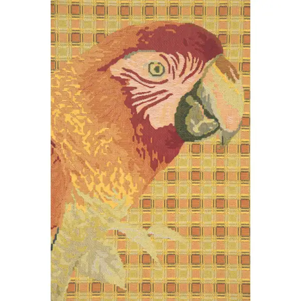 Floral Parrot with Squares european tapestries