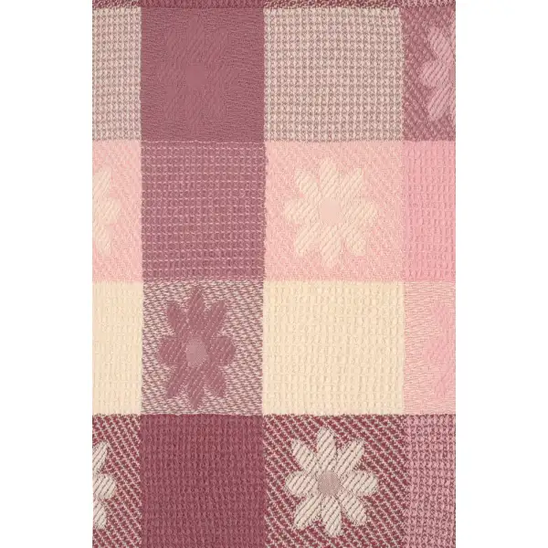 Mauve and Natural Textured Blocks Afghan Throws Print & Pattern Throws