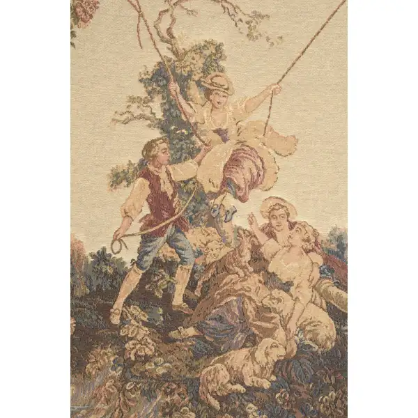 Romantic Swing Belgian Tapestry Wall Hanging Classical & Pastoral Tapestries