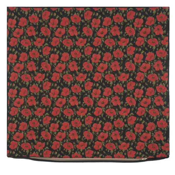 Red Poppies II Belgian Cushion Cover | Close Up 1