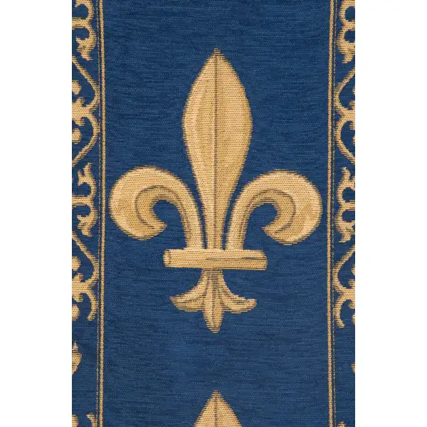 Fleur De Lys Blue V tapestry table mat