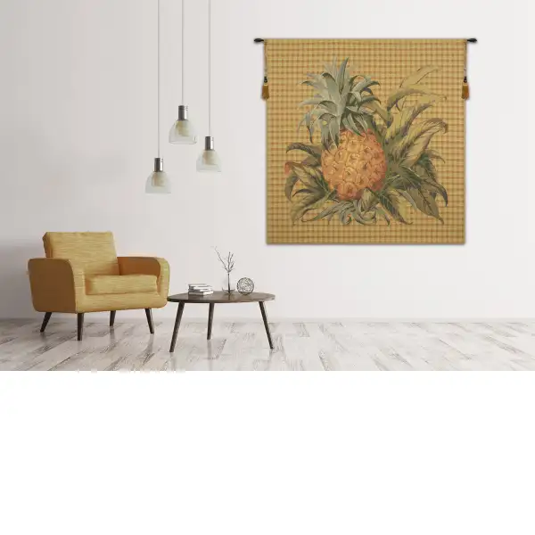 Tropical Pineapple Square large tapestries