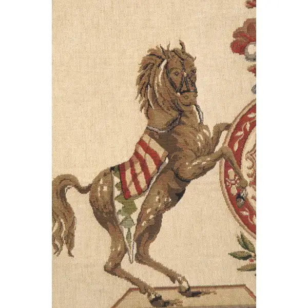 Horse Crest Beige european tapestries