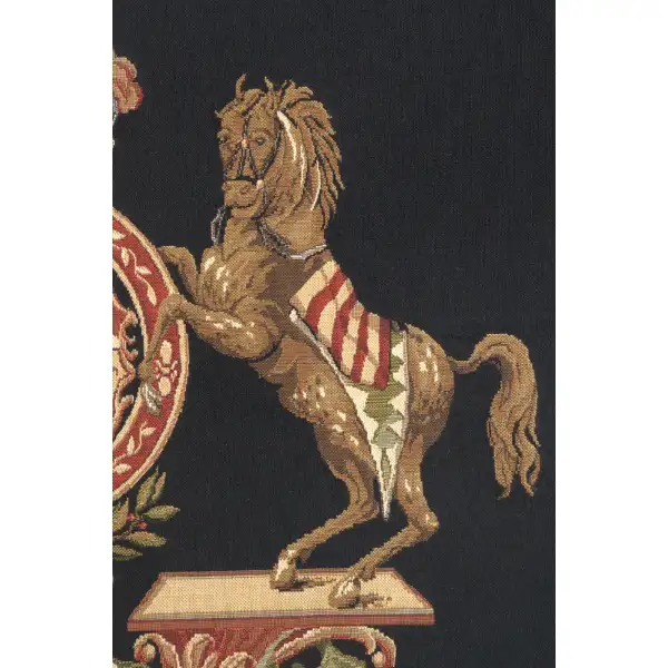 Horse Crest Black medieval tapestries