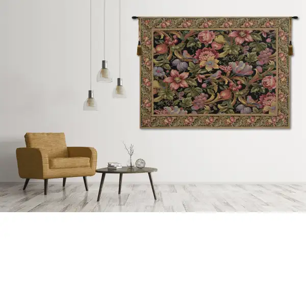 Eve's Floral Paradise Belgian Tapestry Wall Hanging Art Tapestry