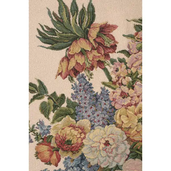 Floral with Fruits Vase Beige wall art