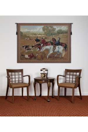 Fox Hunt Fiasco Tapestry Wall Hanging