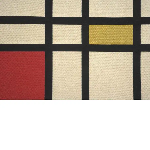 Mondriaan Belgian Cushion Cover - 18 in. x 18 in. Cotton/Viscose/Polyester by Leonardo da Vinci | Close Up 2