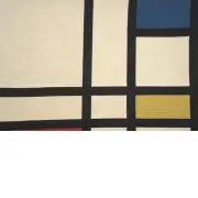 Mondriaan Belgian Cushion Cover - 18 in. x 18 in. Cotton/Viscose/Polyester by Leonardo da Vinci | Close Up 3