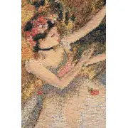 Degas Deux Dansiuses Small Belgian Cushion Cover - 14 in. x 14 in. Cotton/viscose/goldthreadembellishments by Edgar Degas | Close Up 2