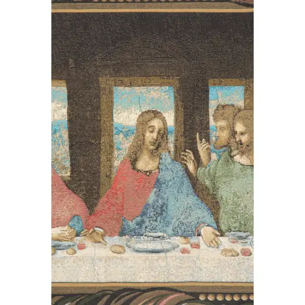 The Last Supper Italian with Border Italian Tapestry The Last Supper