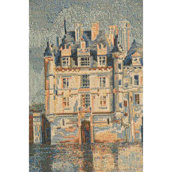 Chenonceau Castle Small Belgian Tapestry Wall Hanging Castle & Monument Tapestry