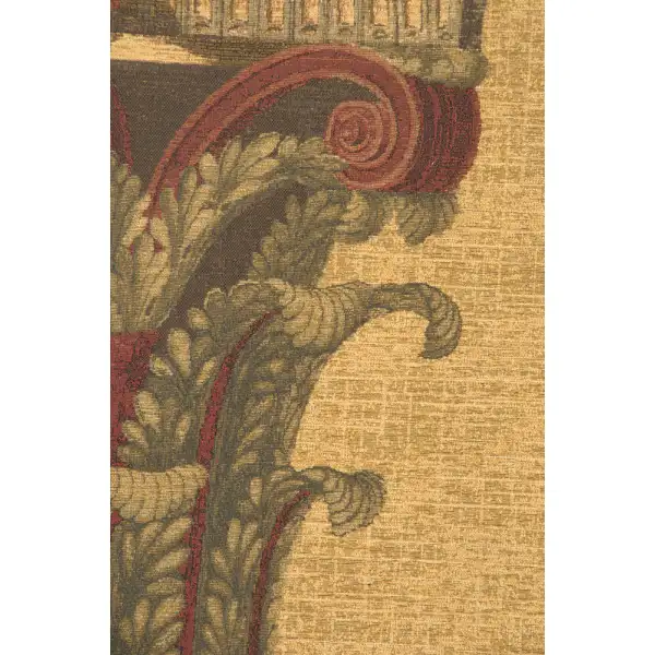Urn on Pillar Gold Large Belgian Tapestry Floral & Still Life Tapestries