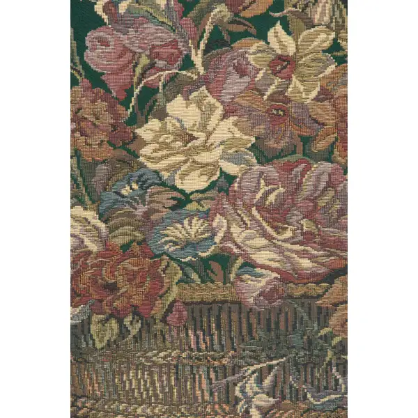 The Vase in Green European Tapestry Floral & Still Life Tapestries