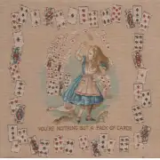 The Pack Of Cards Cushion - 14 in. x 14 in. Cotton by John Tenniel | Close Up 1