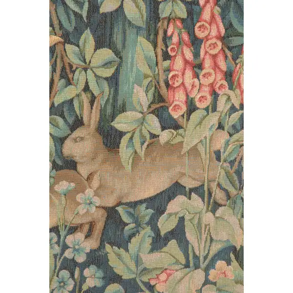 Rabbit, Pheasant, and Doe French Wall Tapestry Animal & Wildlife Tapestries
