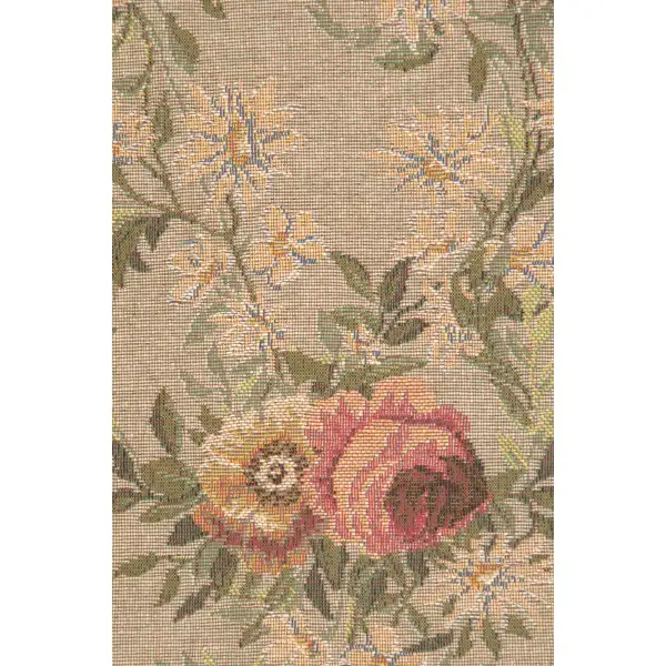 Tapestry Wool Floral Needlepoint Table Runner 14” X 40” 