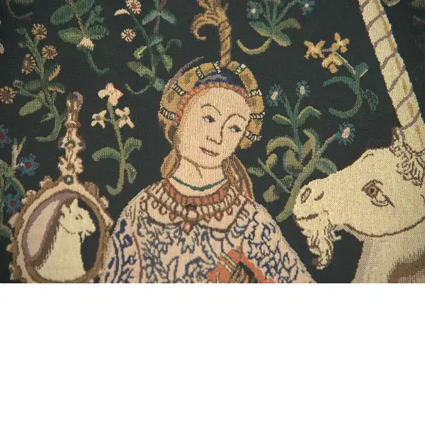 Lady and the Mirror Dark european tapestries