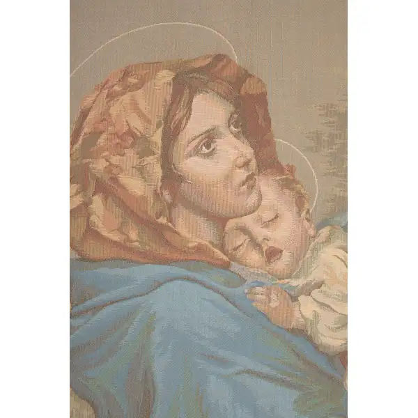 Madonna and Child with Border Italian Tapestry Madonna