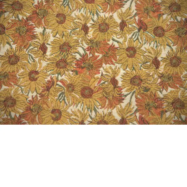 Sunflower Round Belgian Tapestry Throw