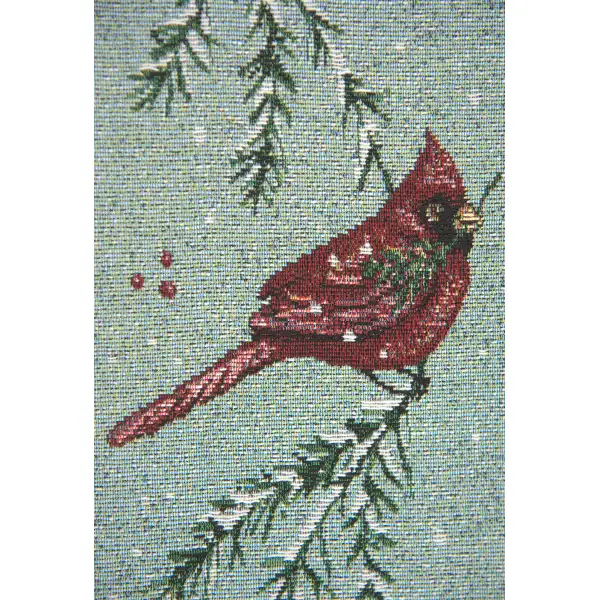 Three Winter Robins Wall Tapestry Bell Pull