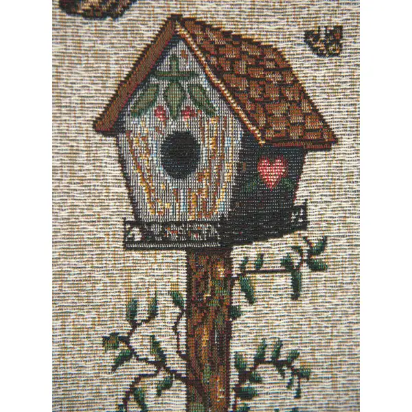 Garden Quilt Beige Wall Tapestry Bell Pull