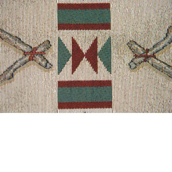 Rustic Retreat with Red Tassels Tapestry Table Mat