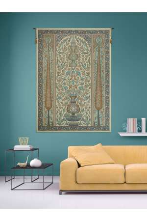 Bright Floral with Urns European Tapestry