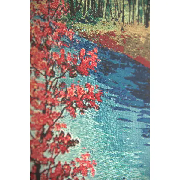 The Autumn River European tapestry stretched
