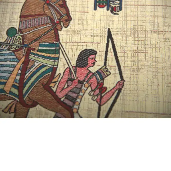 The Off to Battle European tapestry stretched