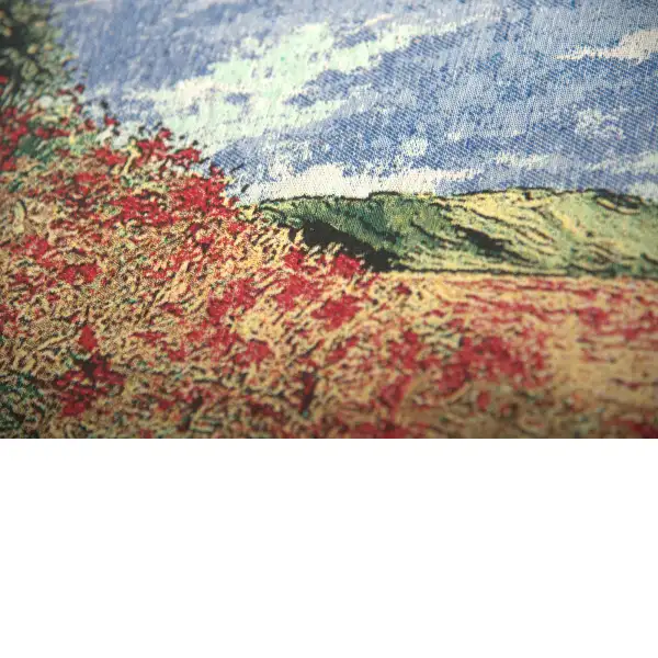 Poppy Fields III European tapestry stretched