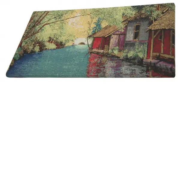River Place Stretched Wall Tapestry