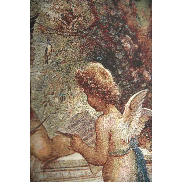Cherubs In The Garden tapestry stretched