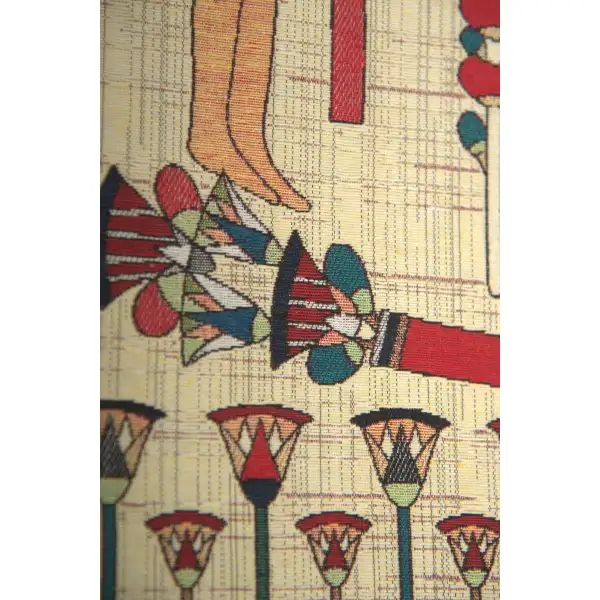Papyrus Flowers for the Queen tapestry stretched
