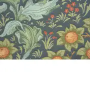 Arabesques w/Orange Tree Blue Cushion | Close Up 3